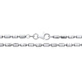 RHODIUM PLATED STERLING SILVER DIAMOND CUT BEADED CHAIN 2.5MM