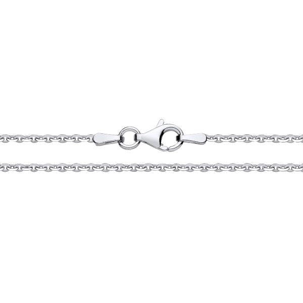 1.8MM RHODIUM PLATED STERLING SILVER OVAL BRILLANTINA CHAIN