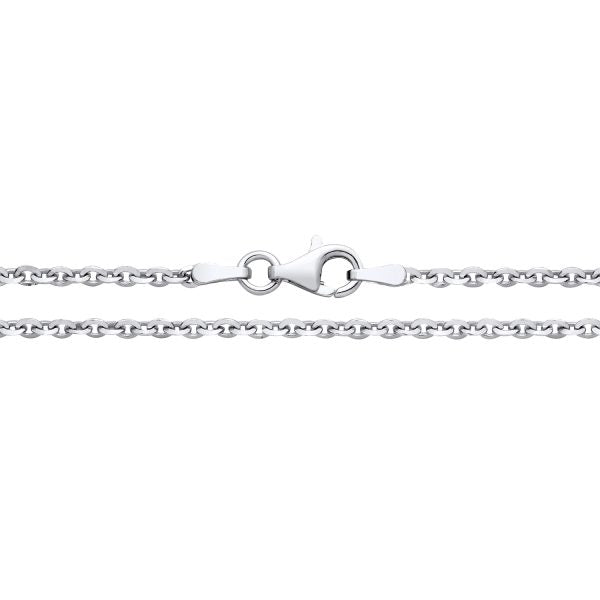 2.2MM RHODIUM PLATED STERLING SILVER OVAL BRILLANTINA CHAIN