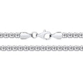 4MM RHODIUM PLATED STERLING SILVER PYRAMID ICE CHAIN