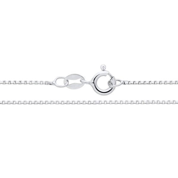STERLING SILVER 1.1MM DIAMOND CUT BOX CHAIN