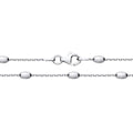 STERLING SILVER RHODIUM PLATED OVAL BEADED CHAIN
