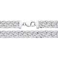 RHODIUM PLATED STERLING SILVER BRAIDED 10 LINE CHAIN