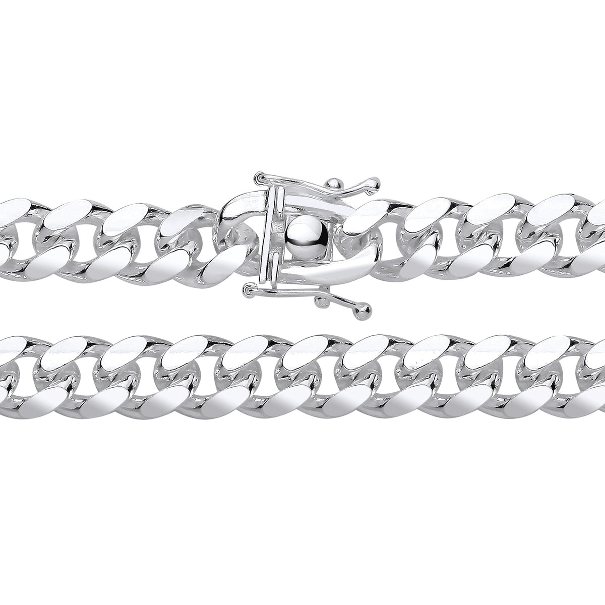 8.3MM STERLING SILVER CUBAN CHAIN BOX LOCK