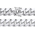 12.8MM STERLING SILVER CUBAN CHAIN BOX LOCK