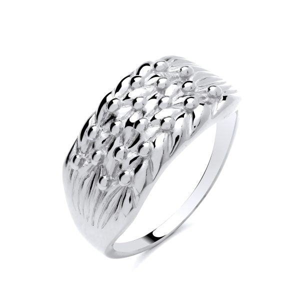 STERLING SILVER 4 ROW KEEPER RING