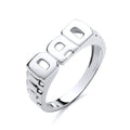 STERLING SILVER DAD RING WATCH STRAP SHOULDERS