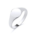 STERLING SILVER OVAL SIGNET RING