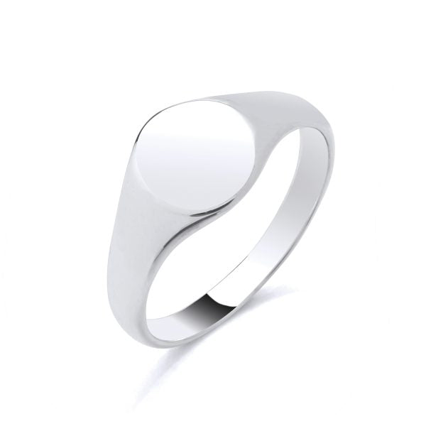 STERLING SILVER OVAL SIGNET RING