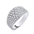 STERLING SILVER CHUNKY PAVE CZ RING
