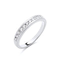 STERLING SILVER CHANNEL SET ETERNITY CZ RING