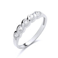 STERLING SILVER 5 STONE ETERNITY CZ RING