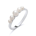 STERLING SILVER FRESHWATER PEARL ETERNITY RING