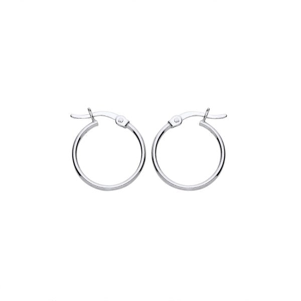 STERLING SILVER 16MM HOOP EARRINGS