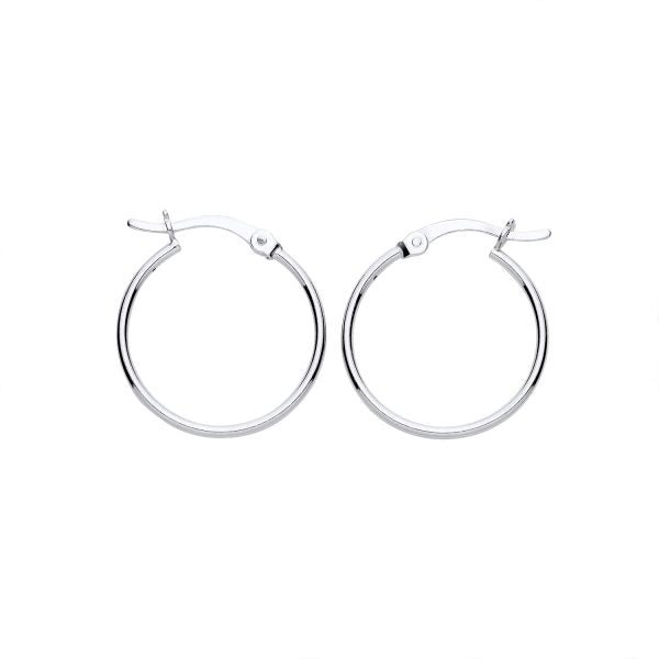 STERLING SILVER 20MM HOOP EARRINGS