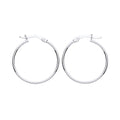 STERLING SILVER 25MM HOOP EARRINGS