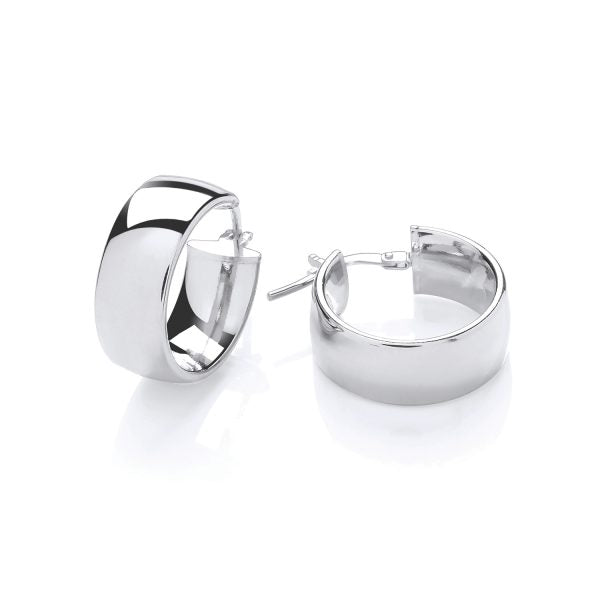 STERLING SILVER 20MM CHUNKY HOOP EARRINGS