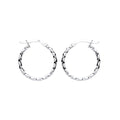 STERLING SILVER 18MM TWIST HOOP EARRINGS