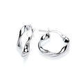 STERLING SILVER 16MM TWISTED HOOP EARRINGS