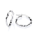 STERLING SILVER 19MM TWIST HOOP EARRINGS