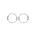 STERLING SILVER D/C 11MM HINGED SLEEPER EARRINGS
