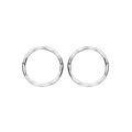 STERLING SILVER D/C 12MM HINGED SLEEPER EARRINGS