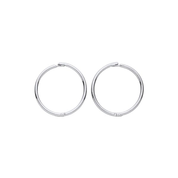 STERLING SILVER 11MM HINGED SLEEPER EARRINGS
