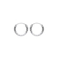 STERLING SILVER 12MM D/C SLEEPER EARRINGS