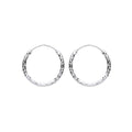STERLING SILVER 16MM D/C SLEEPER EARRINGS