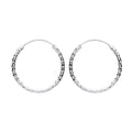 STERLING SILVER 20MM D/C SLEEPER EARRINGS