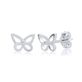 STERLING SILVER BUTTERFLY STUD EARRINGS