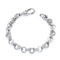 STERLING SILVER HEART BELCHER LADIES BRACELET 7.5 INCH