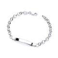 STERLING SILVER LADIES ID BELCHER BRACELET 7.5 INCH