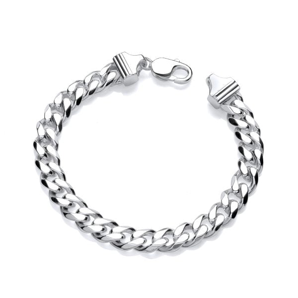 STERLING SILVER 9.5MM CURB BRACELET – HOLLOW