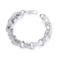 STERLING SILVER GENT’S HEXAGON PATTERNED BELCHER BRACELET