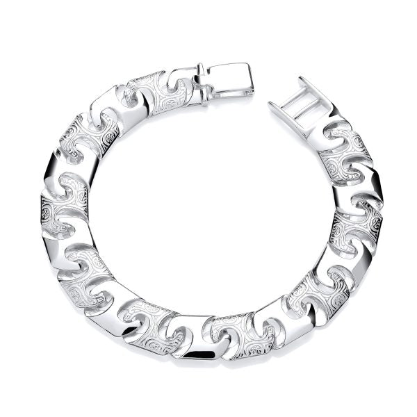 STERLING SILVER GENT’S CAST BRACELET