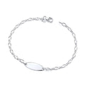STERLING SILVER FIGARO LADIES ID BRACELET