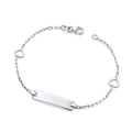 STERLING SILVER PAPERCLIP LADIES ID HEART BRACELET