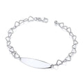 STERLING SILVER LADIES ID HEART BRACELET