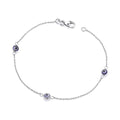 STERLING SILVER EVIL EYE LADIES BRACELET