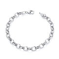 STERLING SILVER LADIES OVAL BELCHER BRACELET