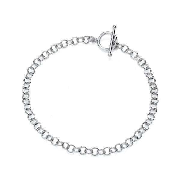 STERLING SILVER T BAR BELCHER BRACELET