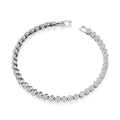 STERLING SILVER RHODIUM PLATED TENNIS BRACELET