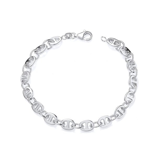 STERLING SILVER 6MM MARINER BRACELET – 7.5 INCH