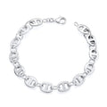 STERLING SILVER 8MM MARINER BRACELET – 7.5 INCH