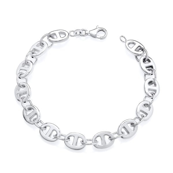 STERLING SILVER 8MM MARINER BRACELET – 7.5 INCH