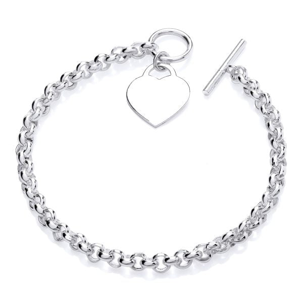 STERLING SILVER T BAR BELCHER BRACELET – 7.5 INCH