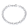 STERLING SILVER CZ BELCHER BRACELET – 7.5 INCH