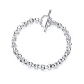 STERLING SILVER HEAVY T BAR BELCHER BRACELET – 7.5 INCH