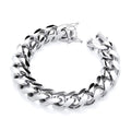 STERLING SILVER 18.5MM GENTS CUBAN BRACELET